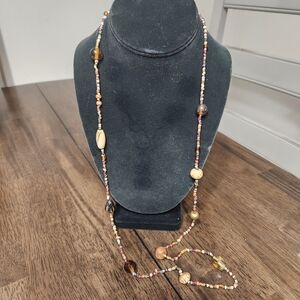 Fashion Jewelry Earthy Tones Beaded Necklace